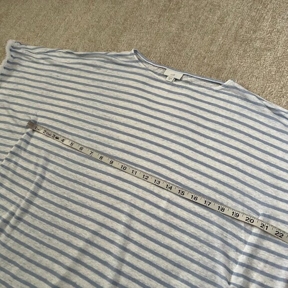 J. Jill Linen Striped Pullover Poncho Sweater Knit Top M/L - Picture 6 of 12